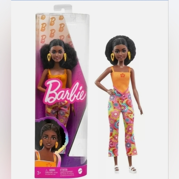 Barbie Fashionistas Doll with Petite Body Retro Floral Clothes & Accessories - Picture 1 of 5